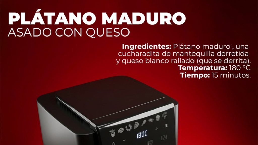 Receta: plátano maduro asado con queso